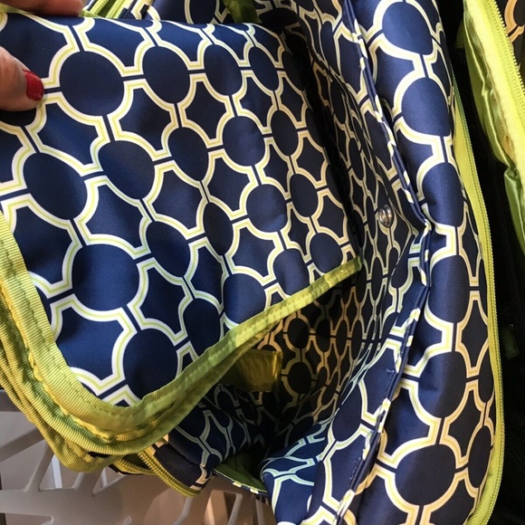 Ju-Ju-Be Classic Be Prepared Diaper Bag in Royal Envy Print with Stroller clasps - Picture 5 of 13
